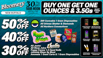 Bloomery Cannabis New Buffalo - 21+ Recreational $9 3G Carts | $7 2G Carts | 40% OFF Fresh Canna