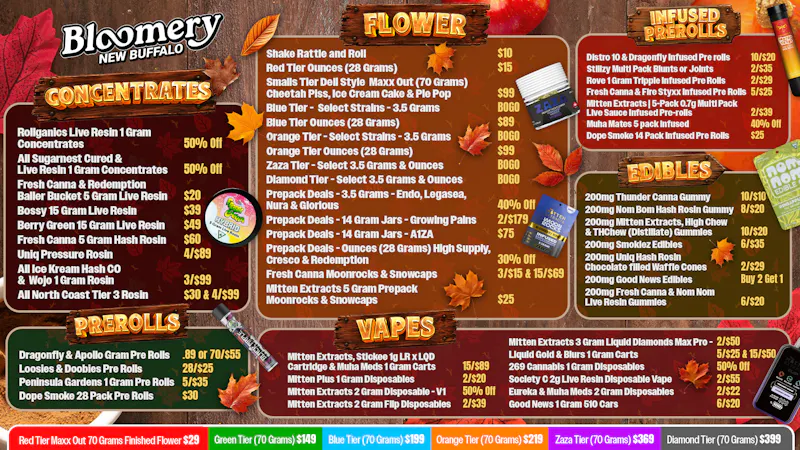 Bloomery Cannabis New Buffalo - 21+ Recreational Bloomery New Buffalo Deals: Fall Savings Are Live!