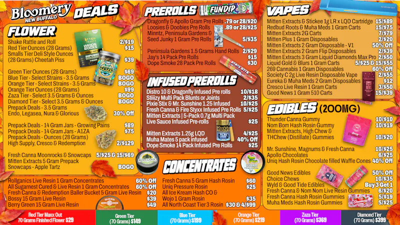 Bloomery Cannabis New Buffalo - 21+ Recreational Bloomery New Buffalo Deals: Fall Savings Are Live!