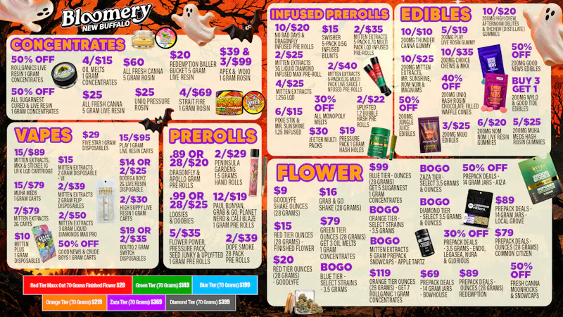 Bloomery Cannabis New Buffalo - 21+ Recreational Bloomery New Buffalo Halloween Deals: Scary Good