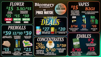 Bloomery Cannabis Mt Clemens - 21+ Recreational $15 OZs | $25 Fresh Canna 28pack Prerolls