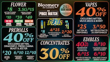 Bloomery Cannabis Mt Clemens - 21+ Recreational 40% OFF select Vapes, Prerolls & Edibles