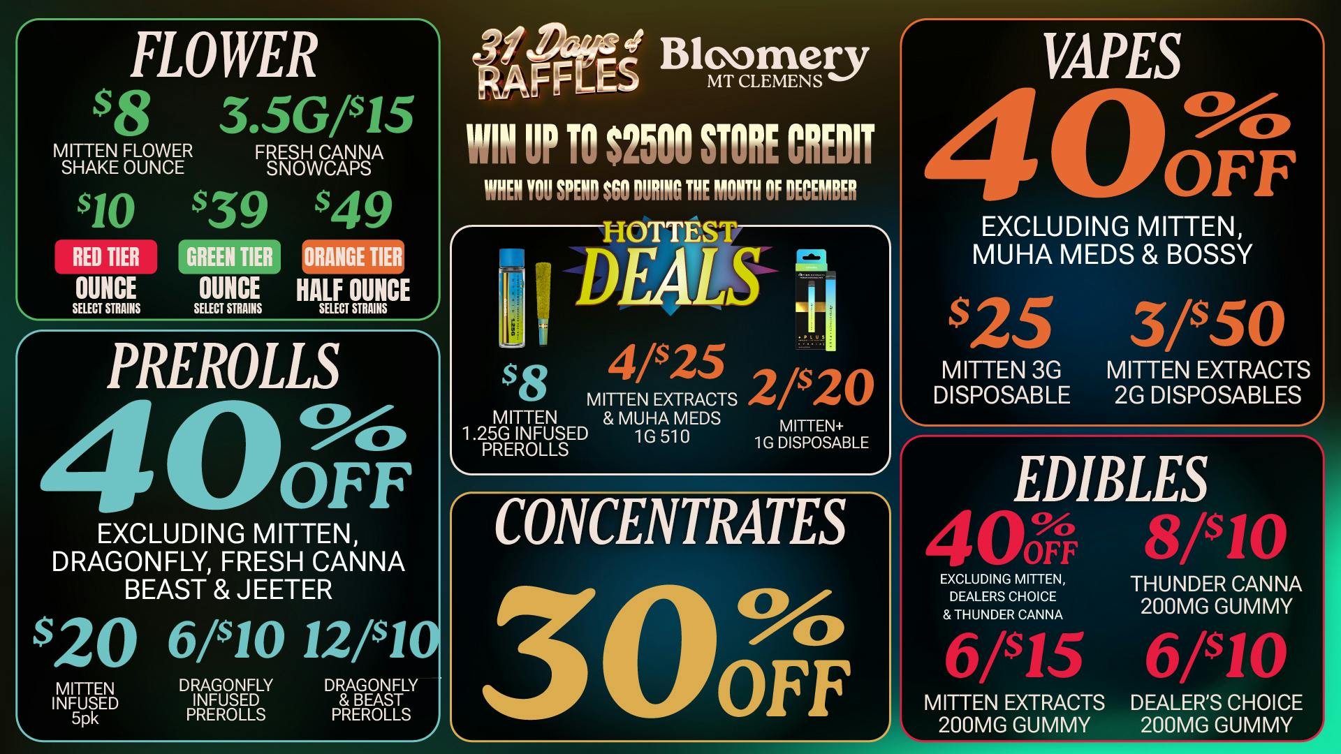 Bloomery Cannabis Mt Clemens - 21+ Recreational 40% OFF select Vapes, Prerolls & Edibles