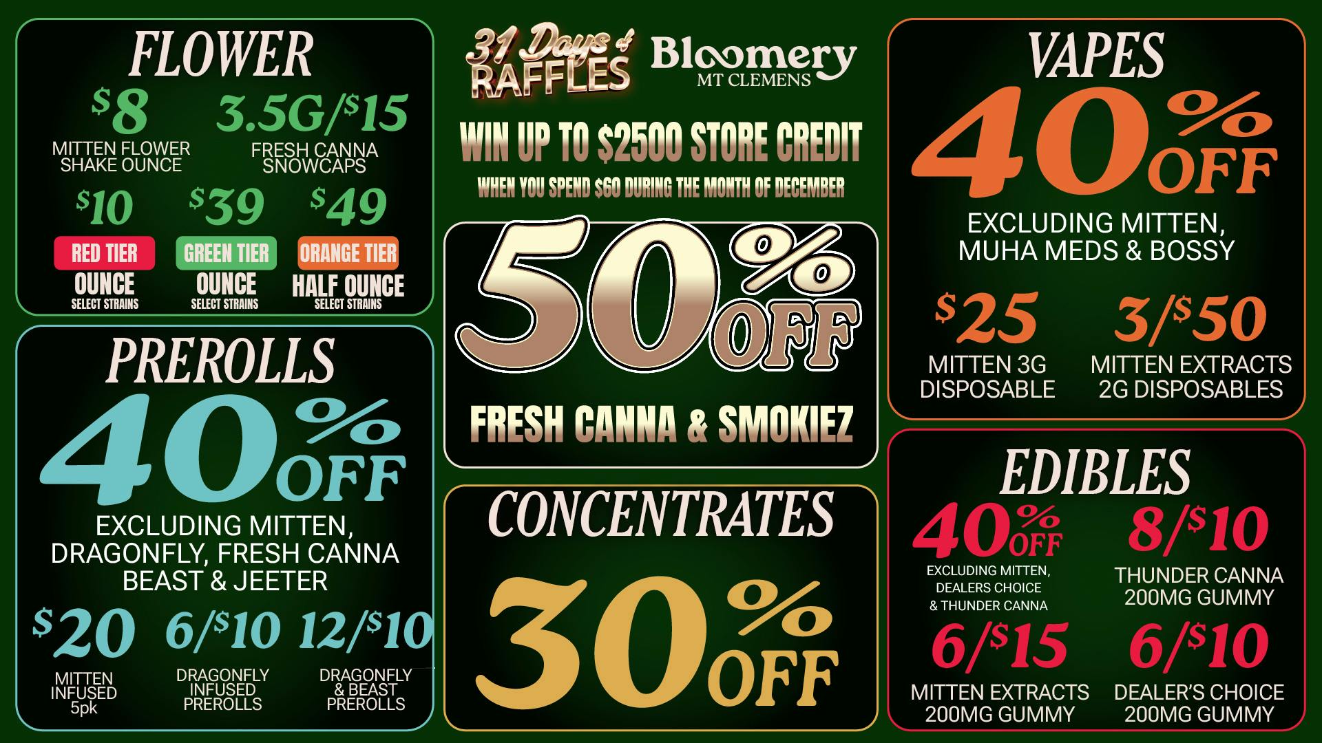 Bloomery Cannabis Mt Clemens - 21+ Recreational Limited Time: 50% OFF Fresh Canna & Smokiez