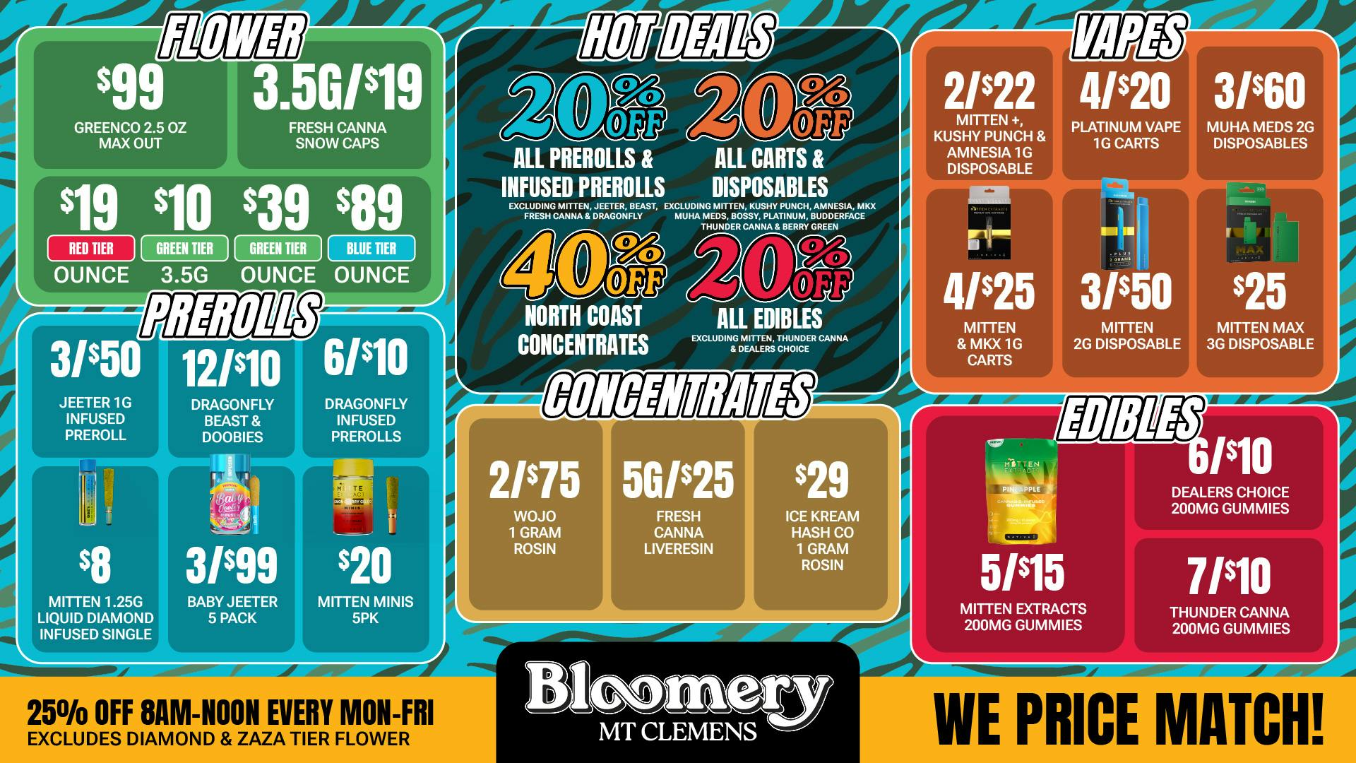 Bloomery Cannabis Mt Clemens - 21+ Recreational 20% OFF Prerolls, Carts, Disposables & Edibles*
