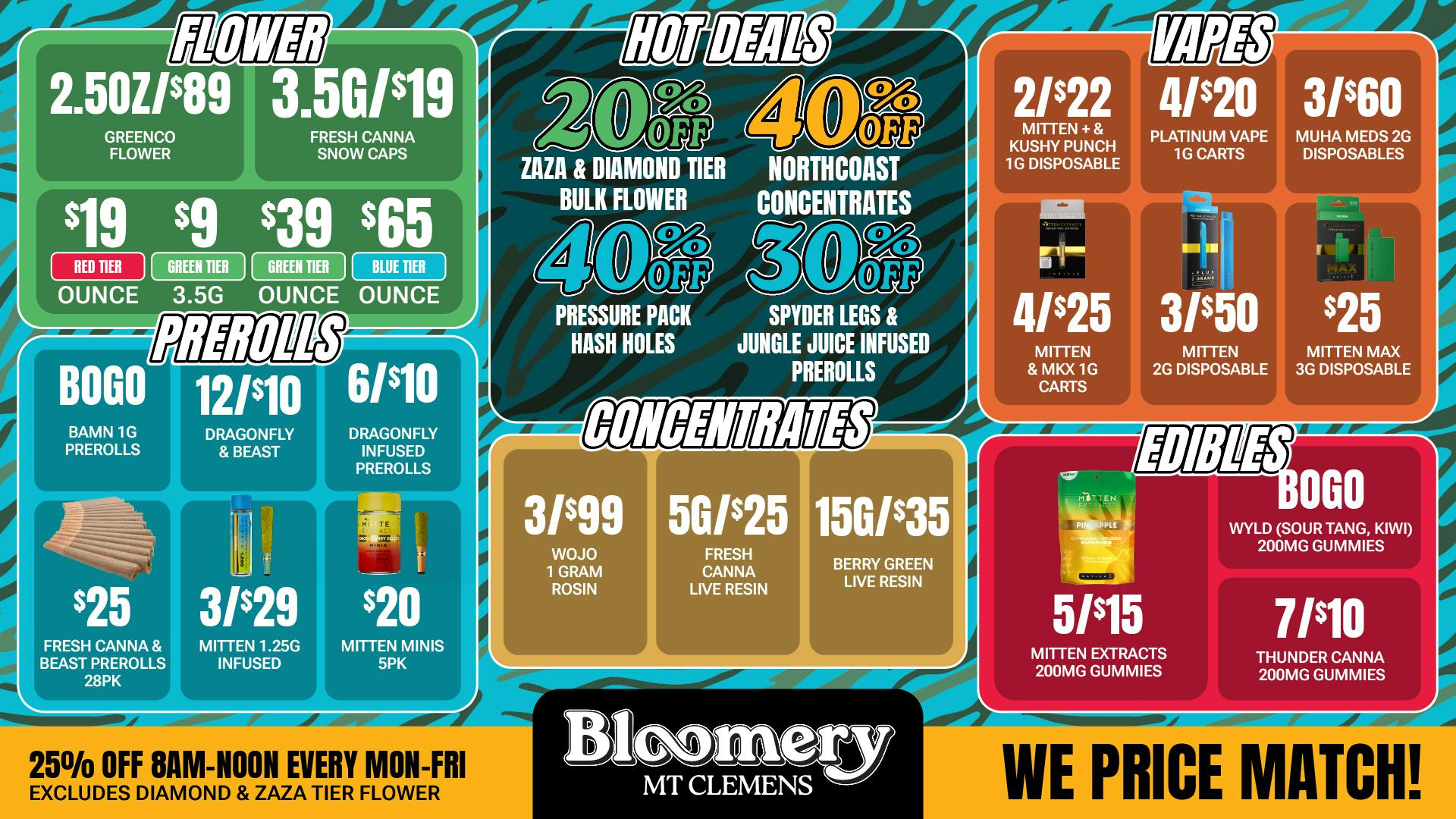 Bloomery Cannabis Mt Clemens - 21+ Recreational 2.5OZ/$89 | 40% OFF Pressure Pack Hash Holes