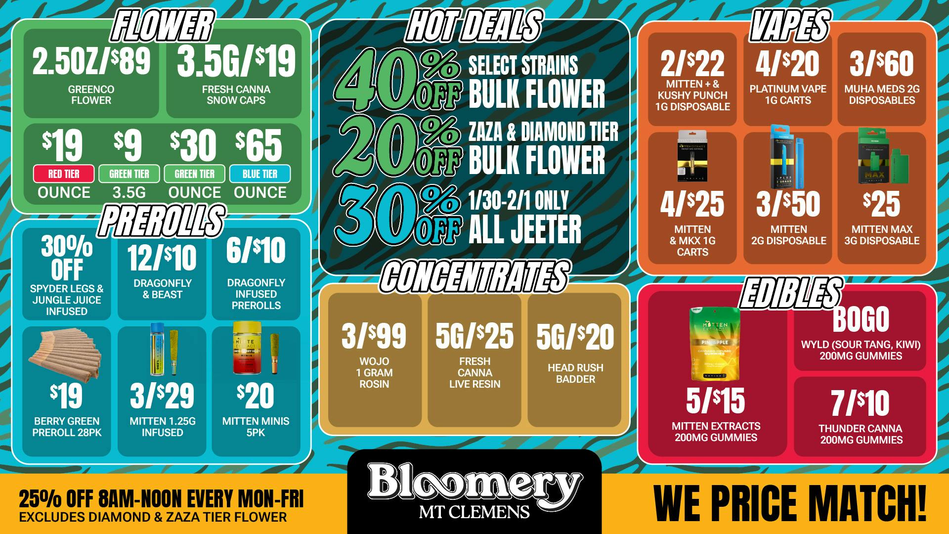 Bloomery Cannabis Mt Clemens - 21+ Recreational 40% OFF Bulk Flower (Select Strains)