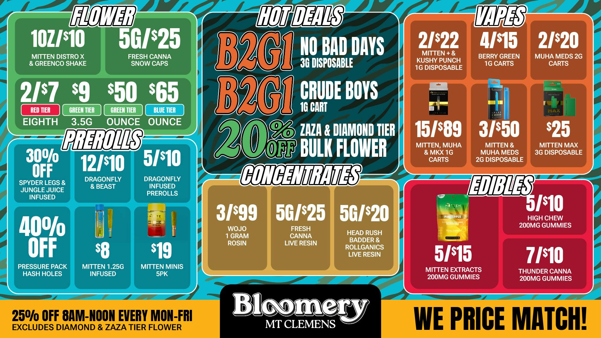 Bloomery Cannabis Mt Clemens - 21+ Recreational 50% OFF all Mitten Extracts & Wojo