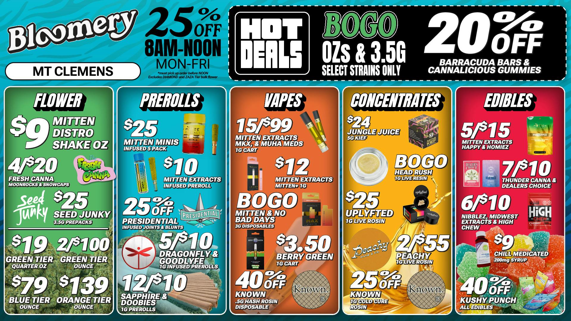 Bloomery Cannabis Mt Clemens - 21+ Recreational BOGO OZs & 3.5G Flower (select strains only)