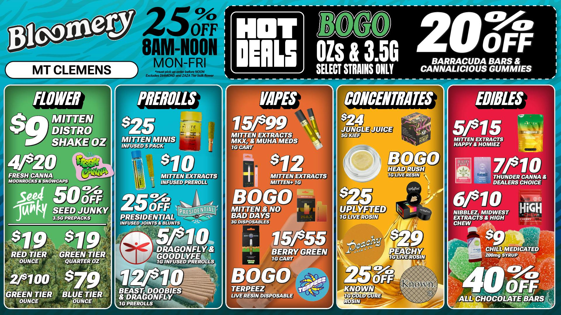 Bloomery Cannabis Mt Clemens - 21+ Recreational BOGO OZs & 3.5G Flower (select strains only)