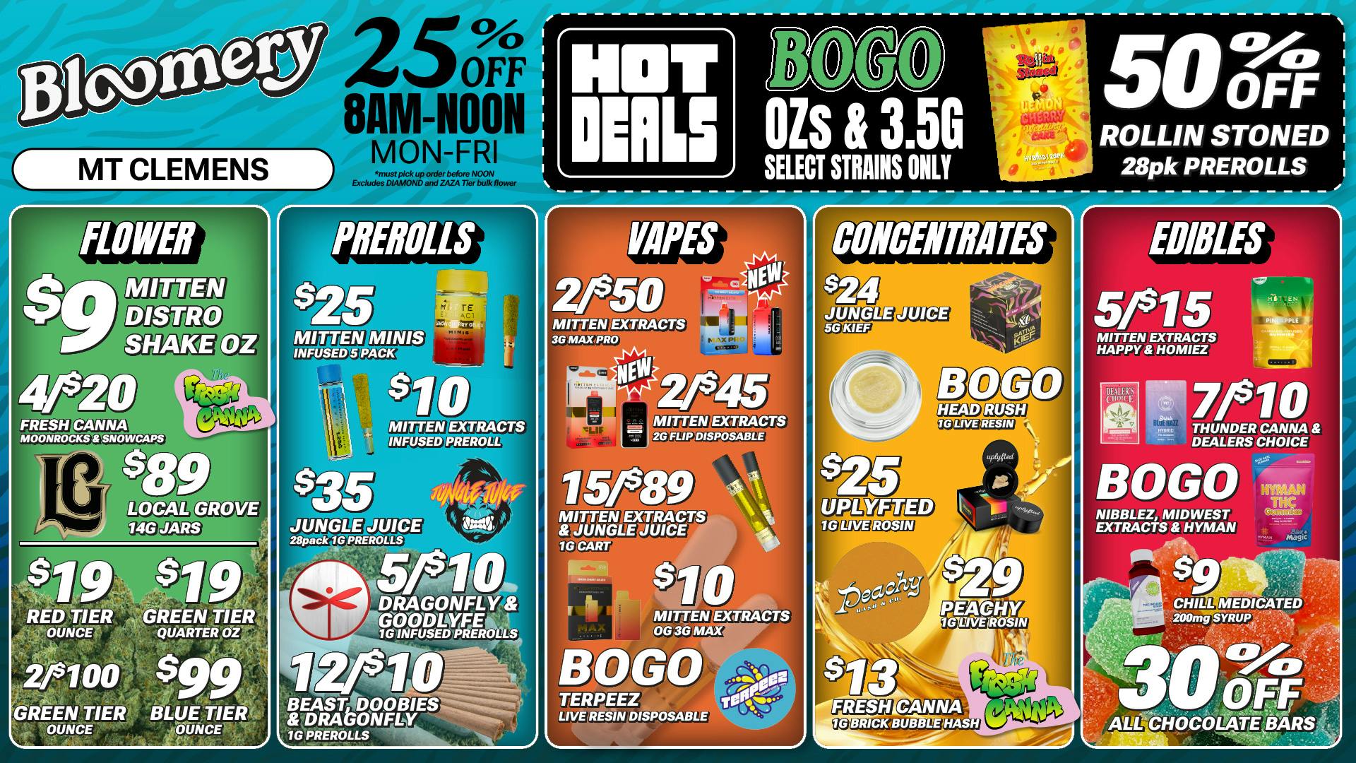 Bloomery Cannabis Mt Clemens - 21+ Recreational BOGO OZs & 3.5G Flower (select strains only)