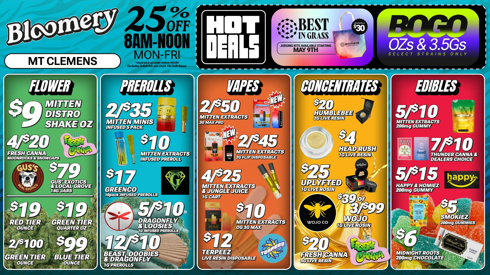 Bloomery Cannabis Mt Clemens - 21+ Recreational BOGO OZs & 3.5G Flower (select strains only)