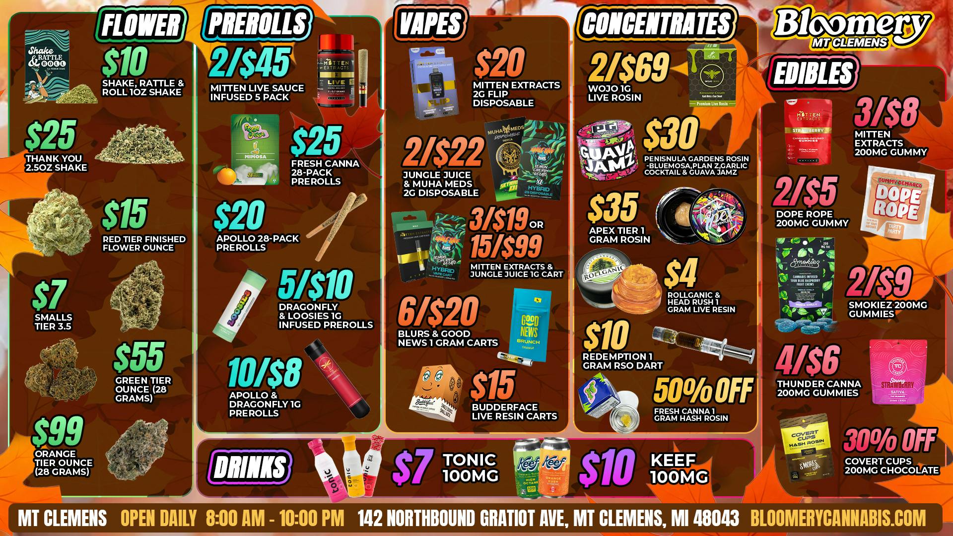Bloomery Cannabis Mt Clemens - 21+ Recreational Bloomery Mt Clemens Deals: Fall Savings Kick Off
