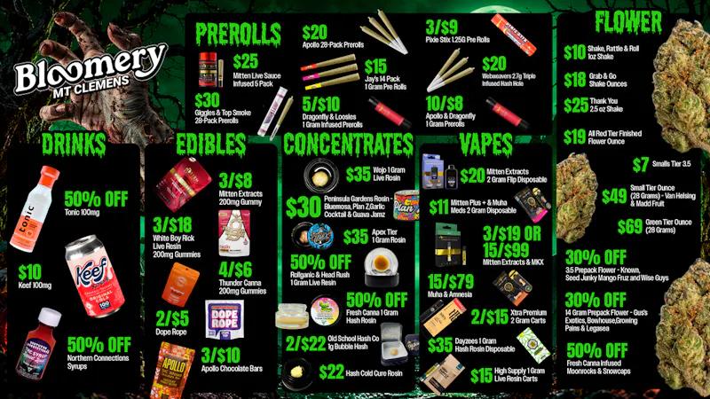 Bloomery Cannabis Mt Clemens - 21+ Recreational Bloomery Mt Clemens Halloween Deals: Spooky Value!
