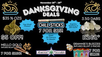 American Cannabis Company- Stillwater Danksgiving Deals Are Here 😎
