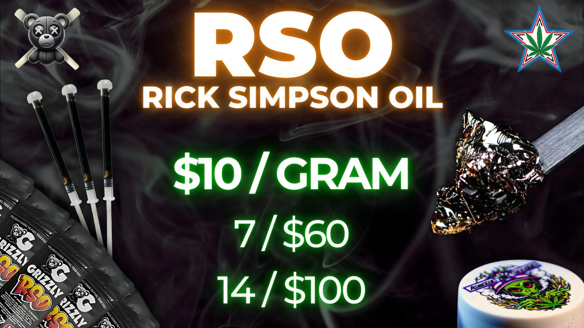 American Cannabis Company - Mustang 1 Gram RSO: $10ea, 7/$60 or 14/$100! 🤯