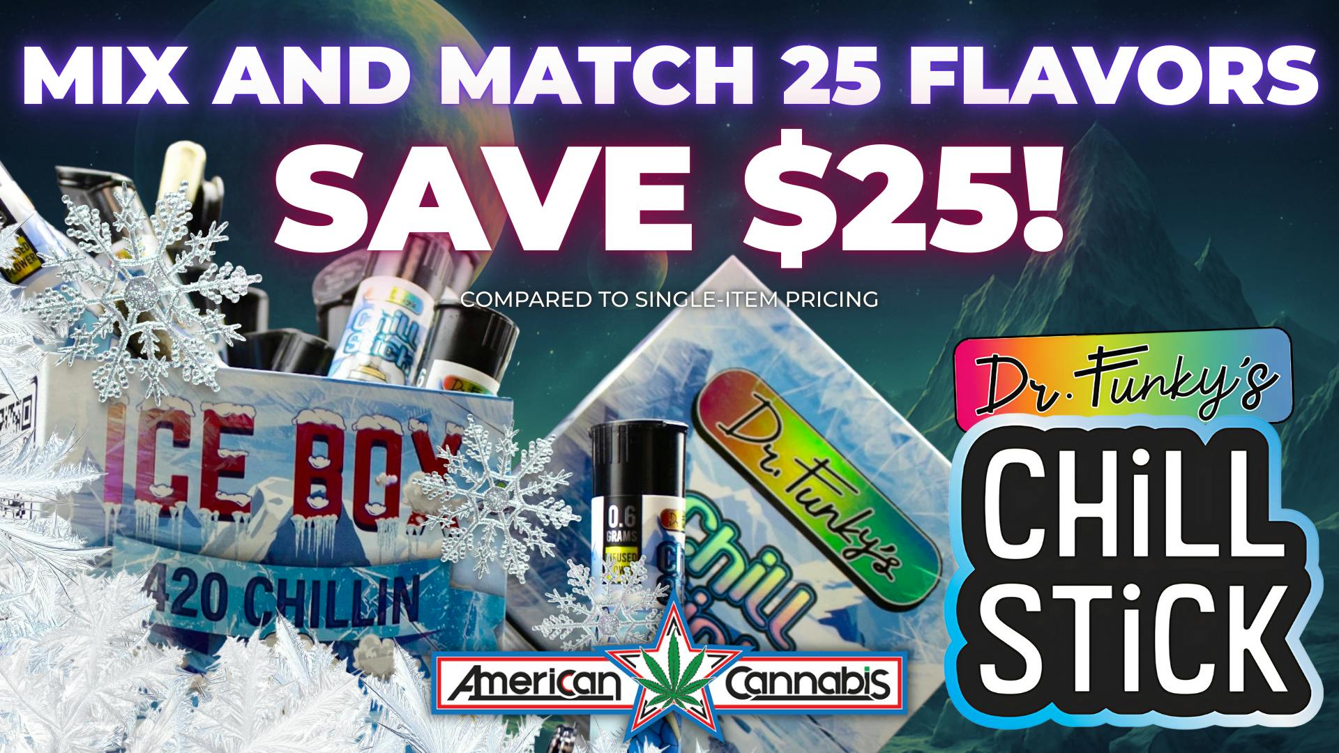 American Cannabis Company - Warr Acres Ice Box of Chill Sticks: Only $100 🥶