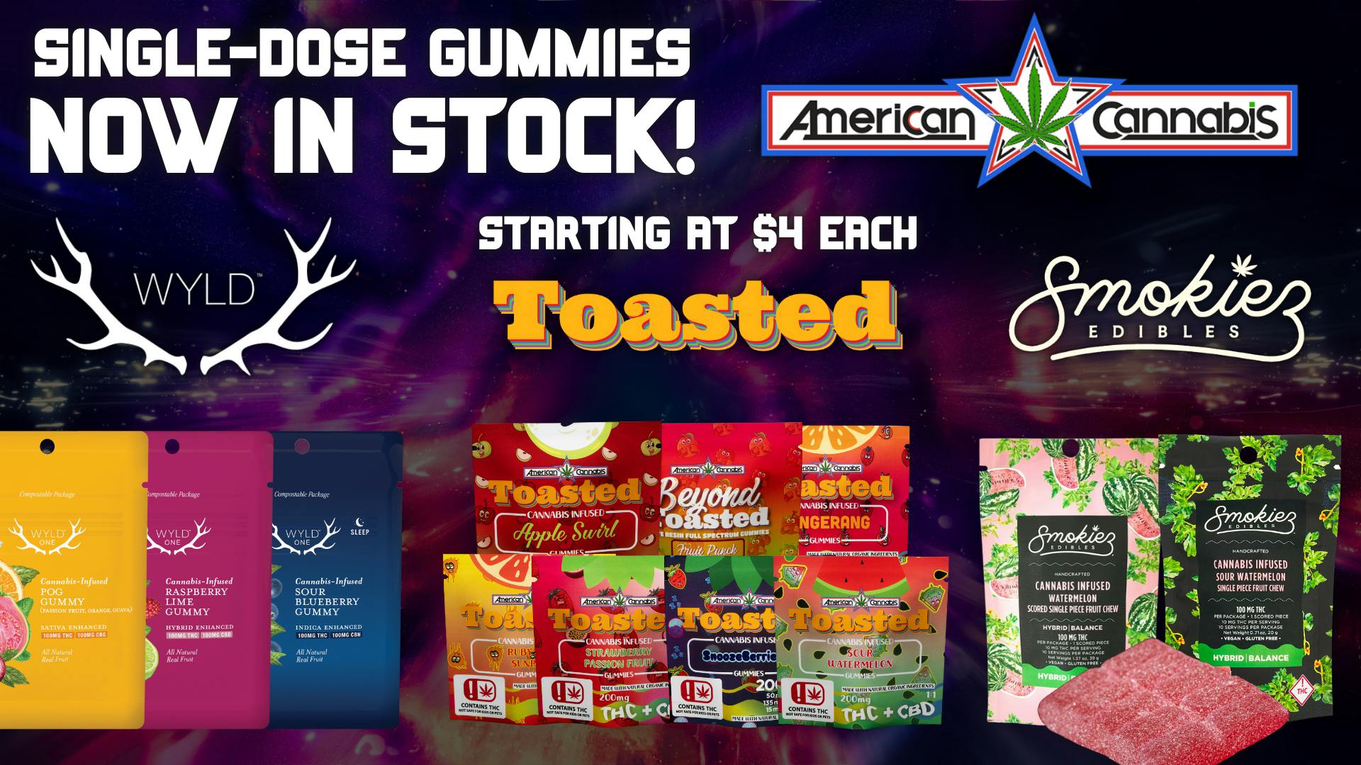 American Cannabis Company - Newcastle - Drive Thru Single Dose Gummies Starting At $4 Each 🌈😎