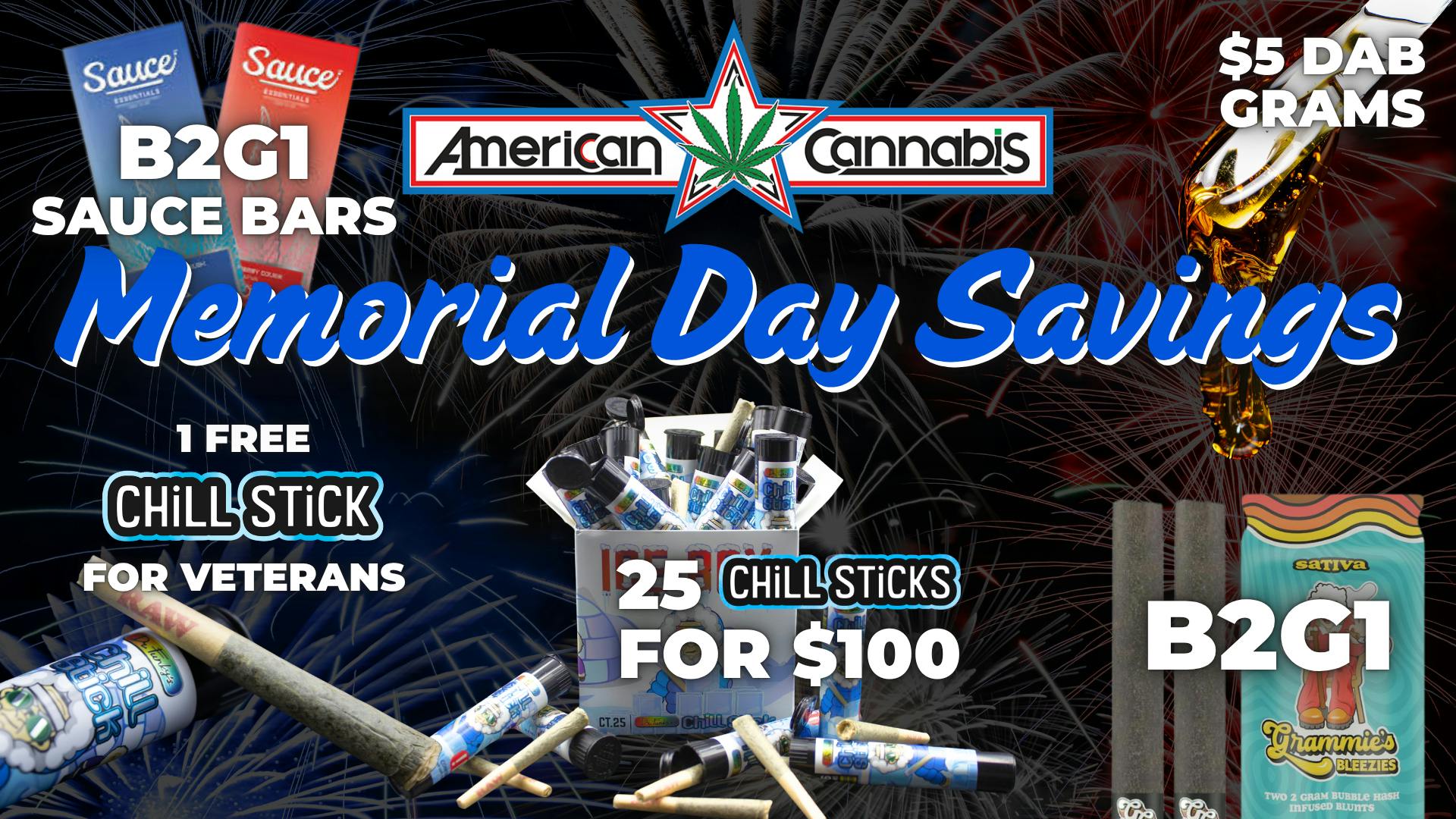 American Cannabis Company - Mustang Veteran Appreciation Memorial Day Special 🎆