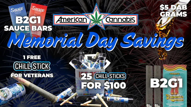 American Cannabis Company - Lawton - Drive Thru Veteran Appreciation Memorial Day Special 🎆