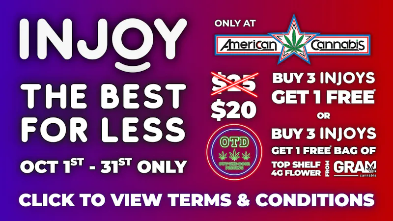 American Cannabis Company - Newcastle - Drive Thru Cure Injoy B3G1 FREE* 2g Disposables 🪄