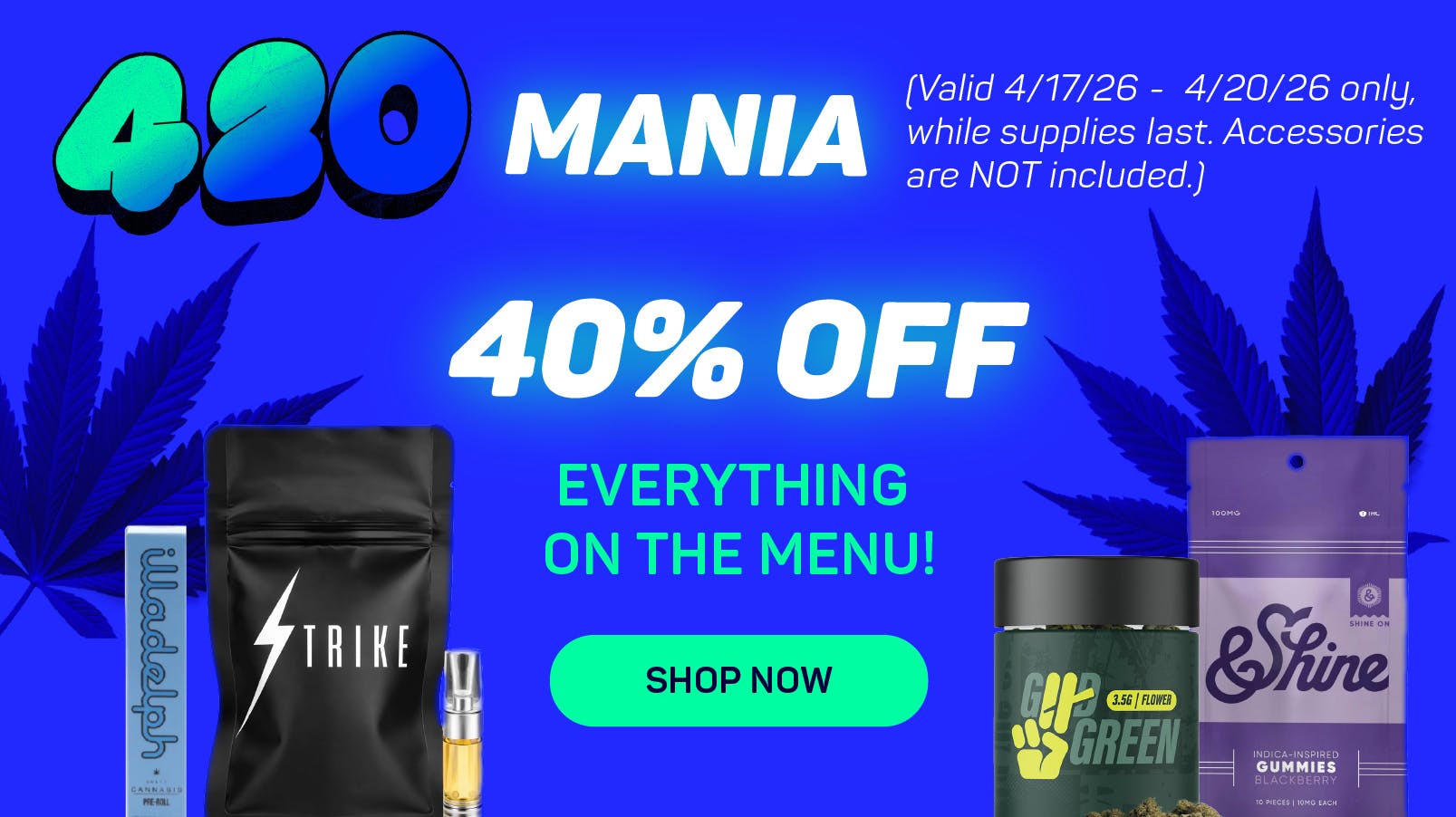 BluLight Cannabis 40% OFF Storewide !