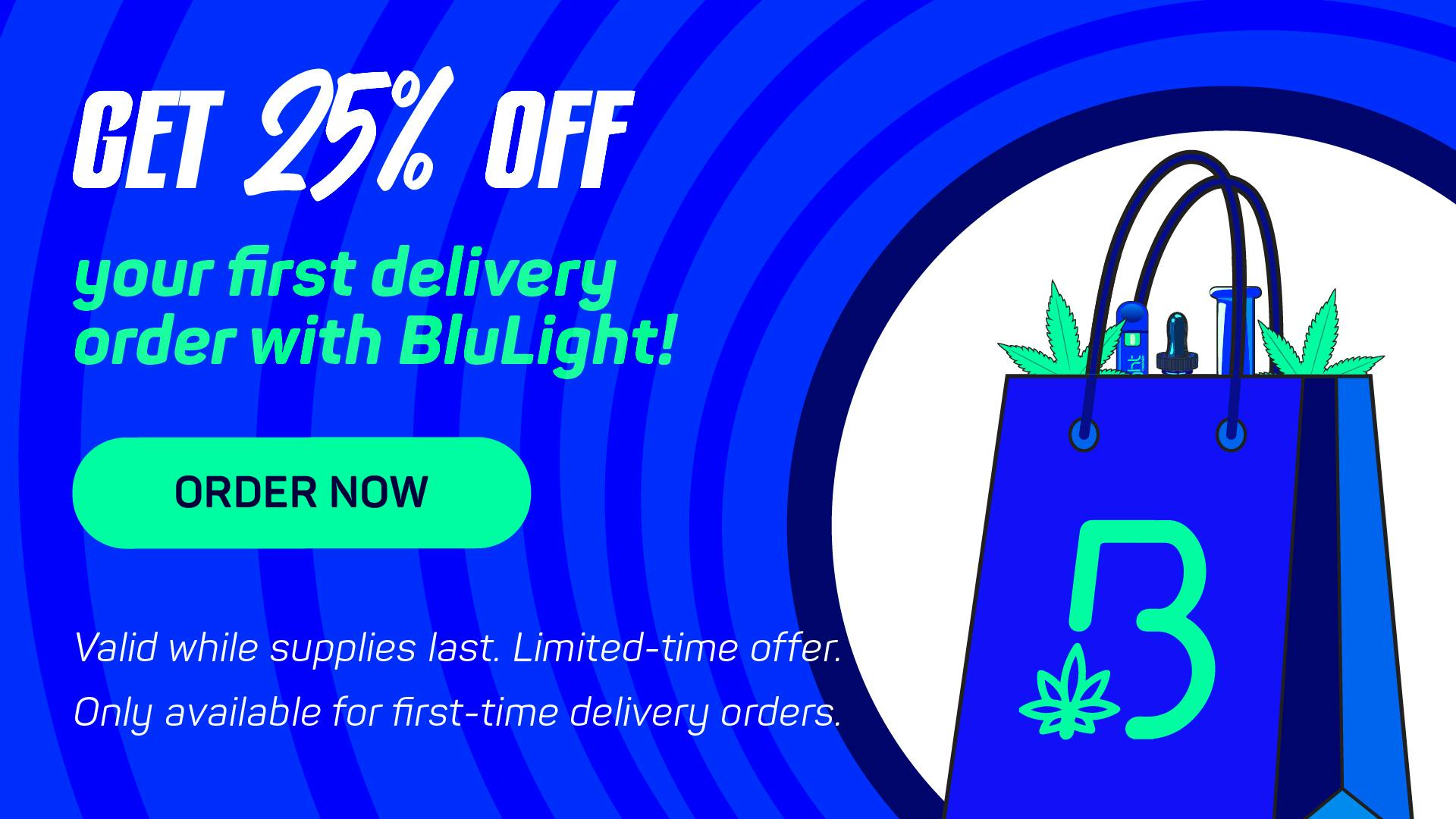 Blulight Delivery 25% Off Your First Delivery Order
