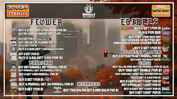 Originals Factory & Weed Shop NOVEMBER DEALS!