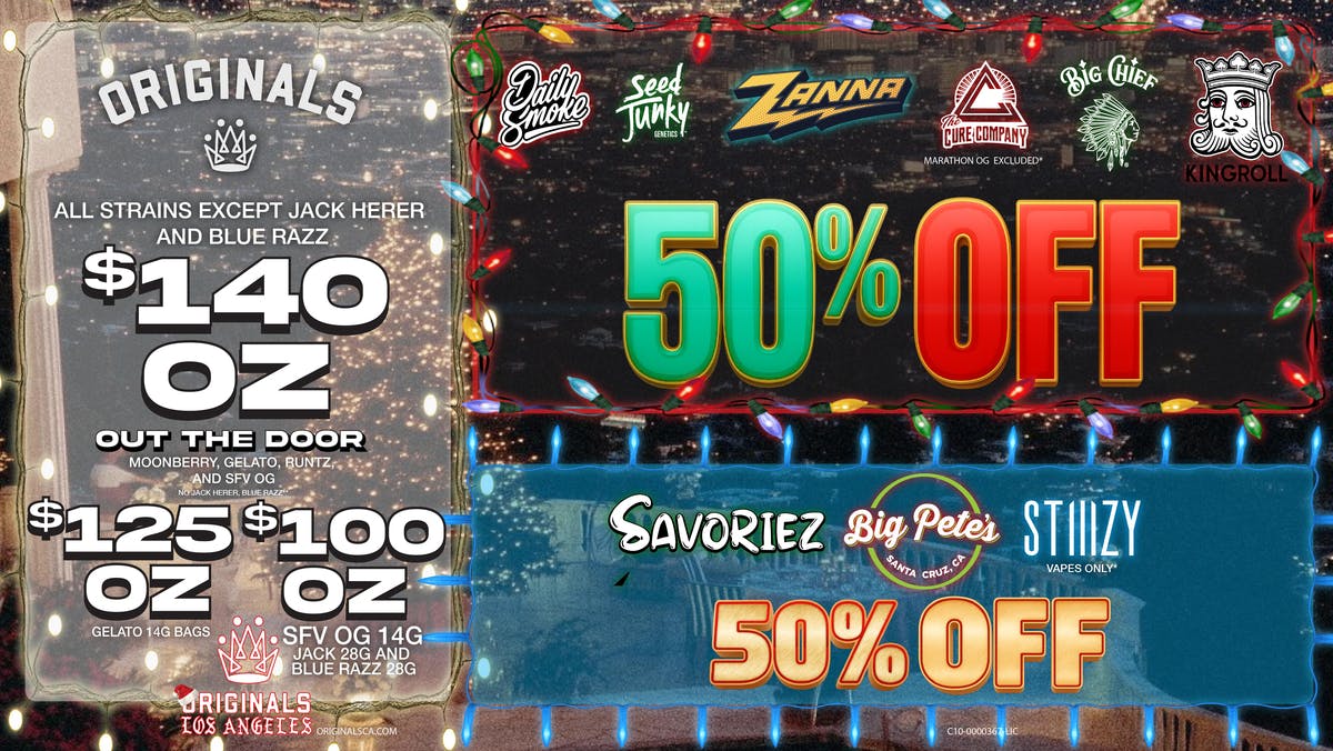 Originals Factory & Weed Shop HOLIDAY CLEARANCE