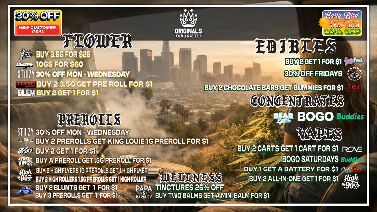 Originals Factory & Weed Shop WEEKEND BOGOS DEALS