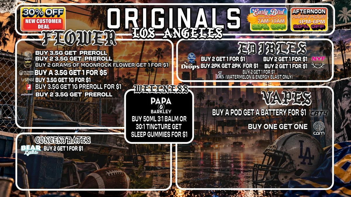 Originals Factory & Weed Shop WEEKLY BOGO DEALS