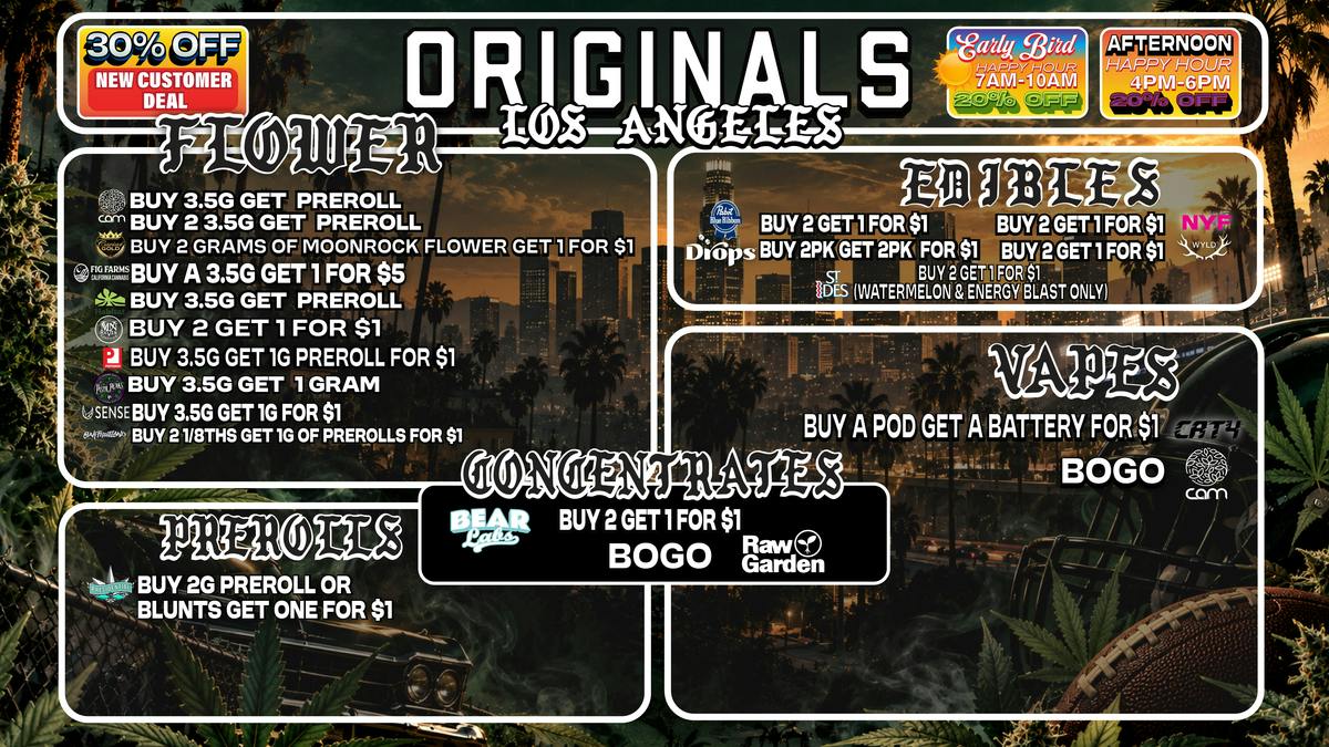 Originals Factory & Weed Shop WEEKLY BOGO DEALS