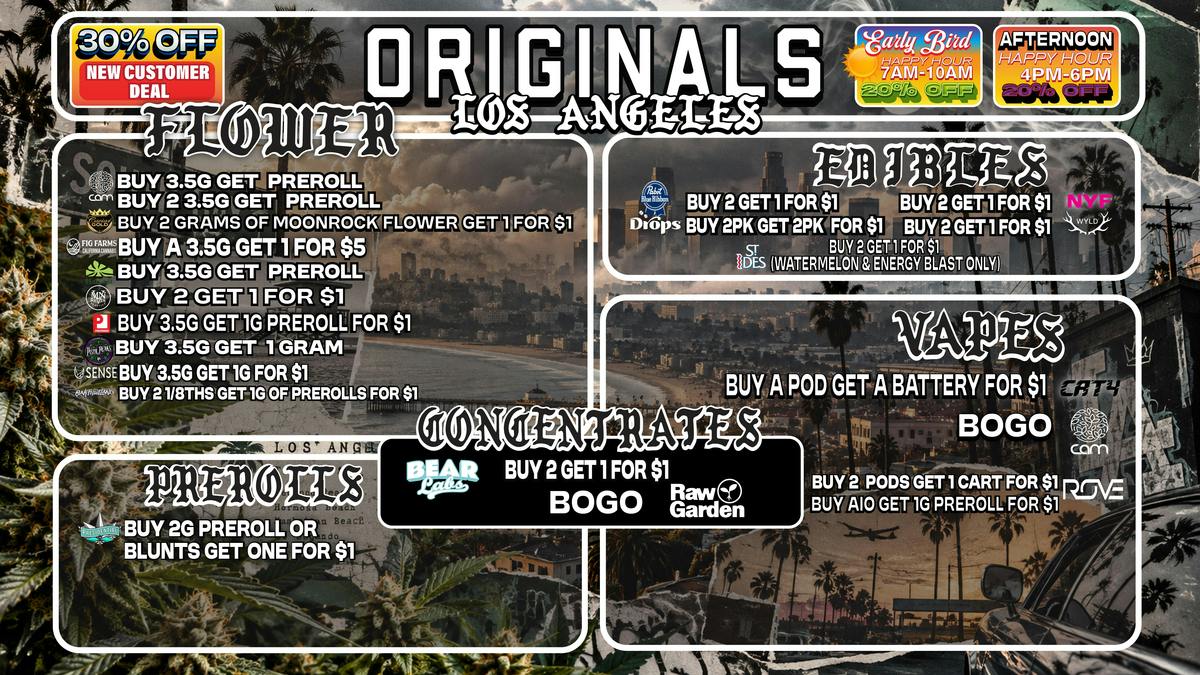 Originals Factory & Weed Shop WEEKLY BOGO DEALS