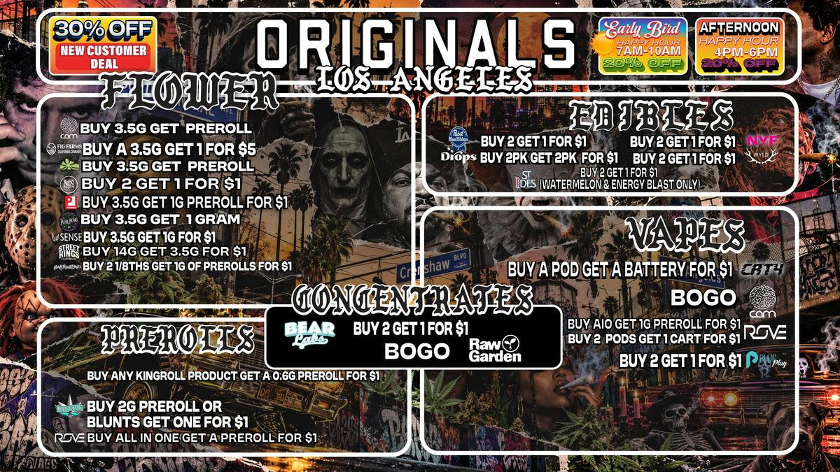 Originals Factory & Weed Shop WEEKLY BOGO DEALS