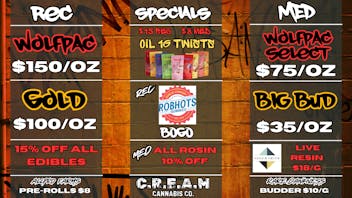 CREAM REC + MED Deals @ C.R.E.A.M !