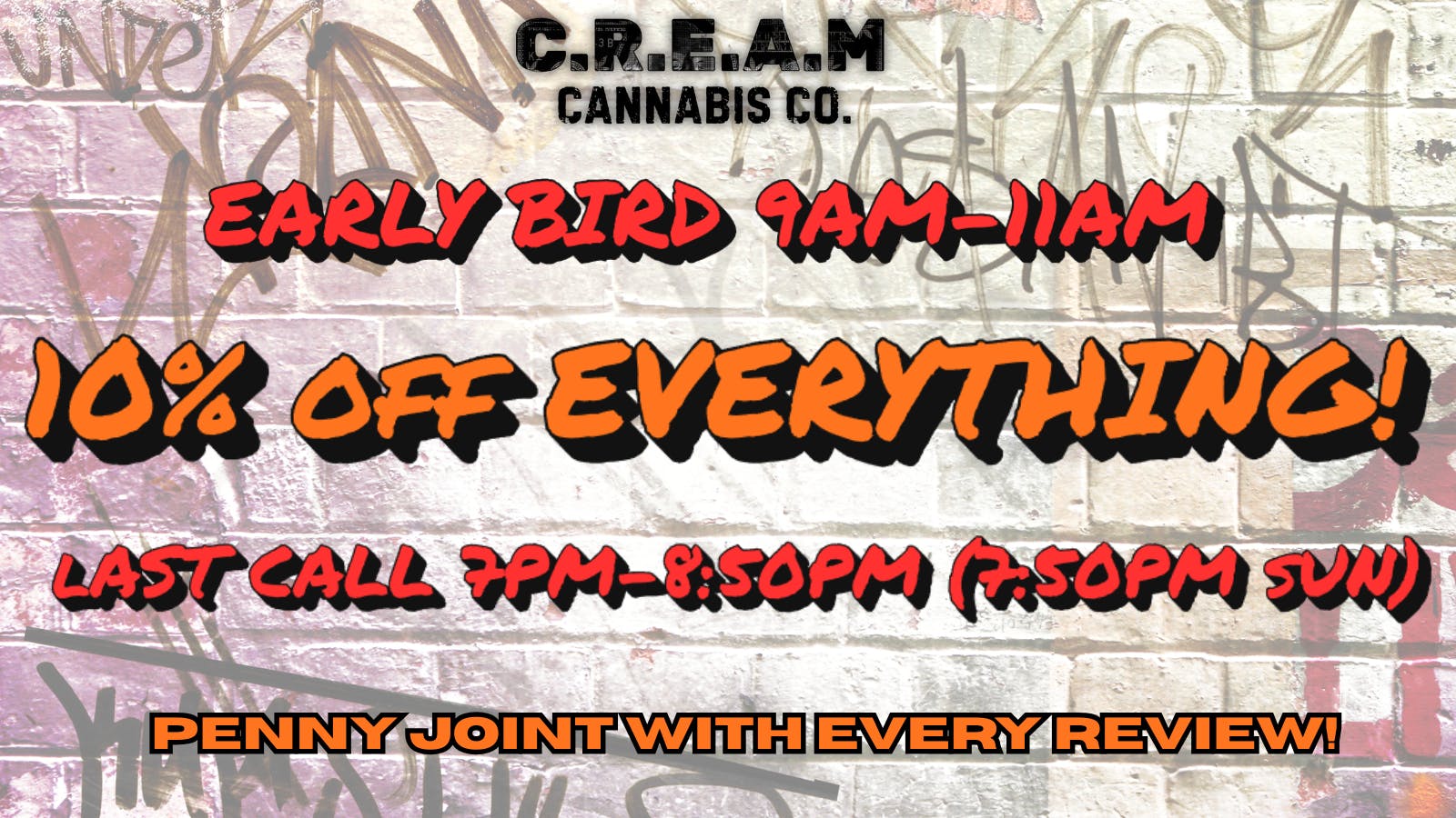 CREAM Earlybird x Last Call!
