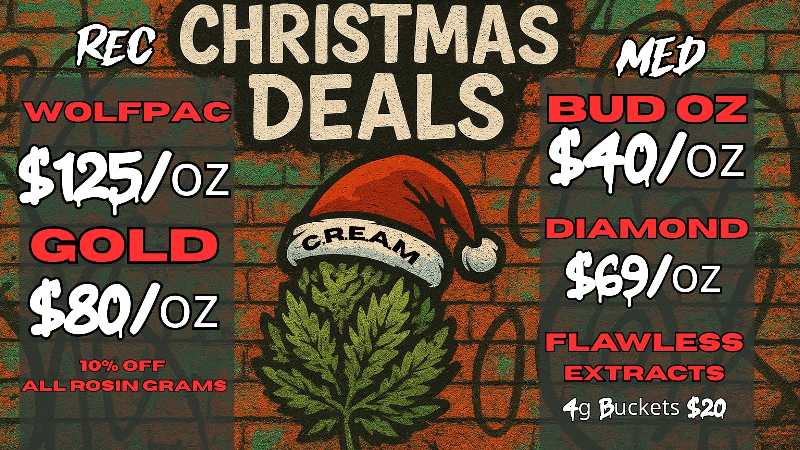 CREAM Christmas Deals! @ C.R.E.A.M