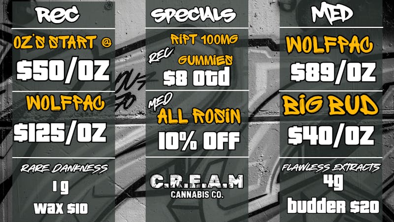 CREAM Dank Deals @ C.R.E.A.M
