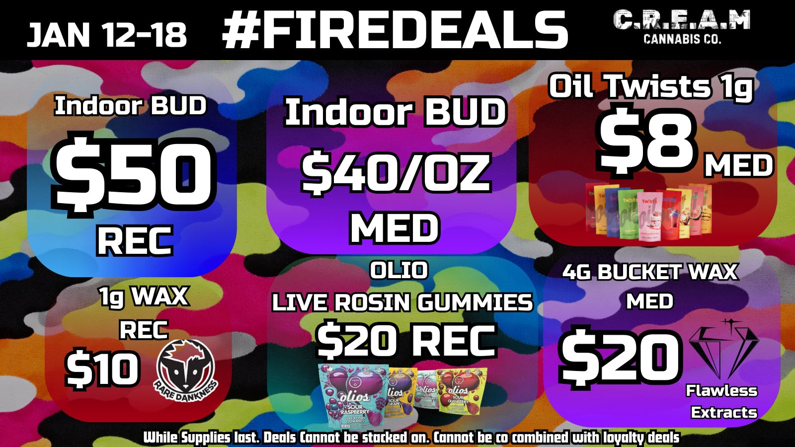 CREAM Fire Deals @ C.R.E.A.M