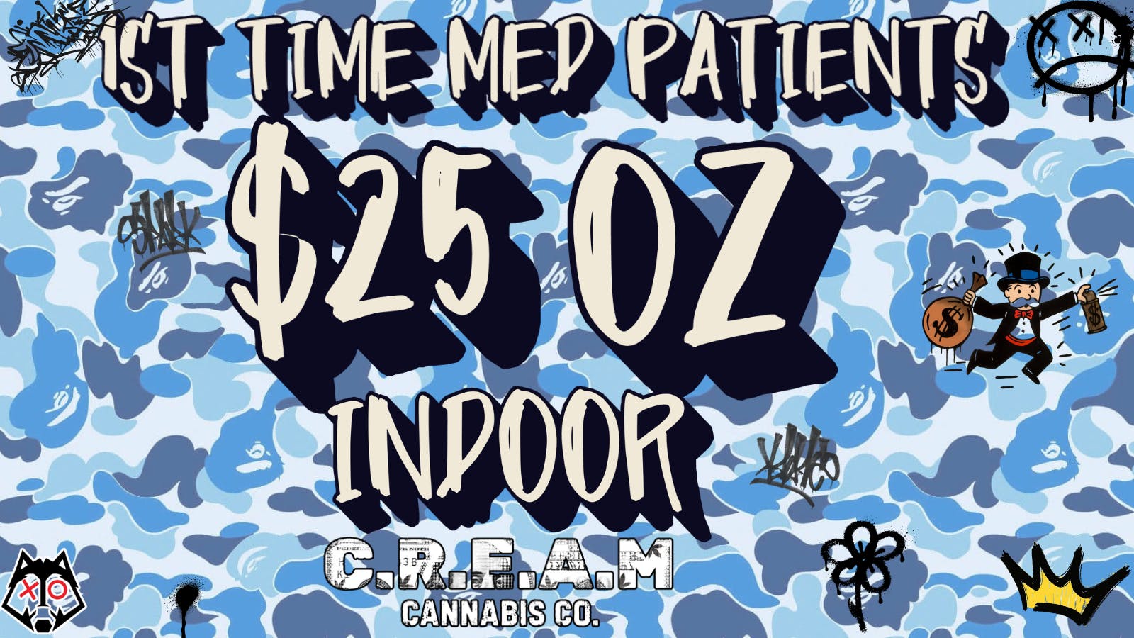 CREAM $25 OZ Indoor Buds 1st Time MED Patients!