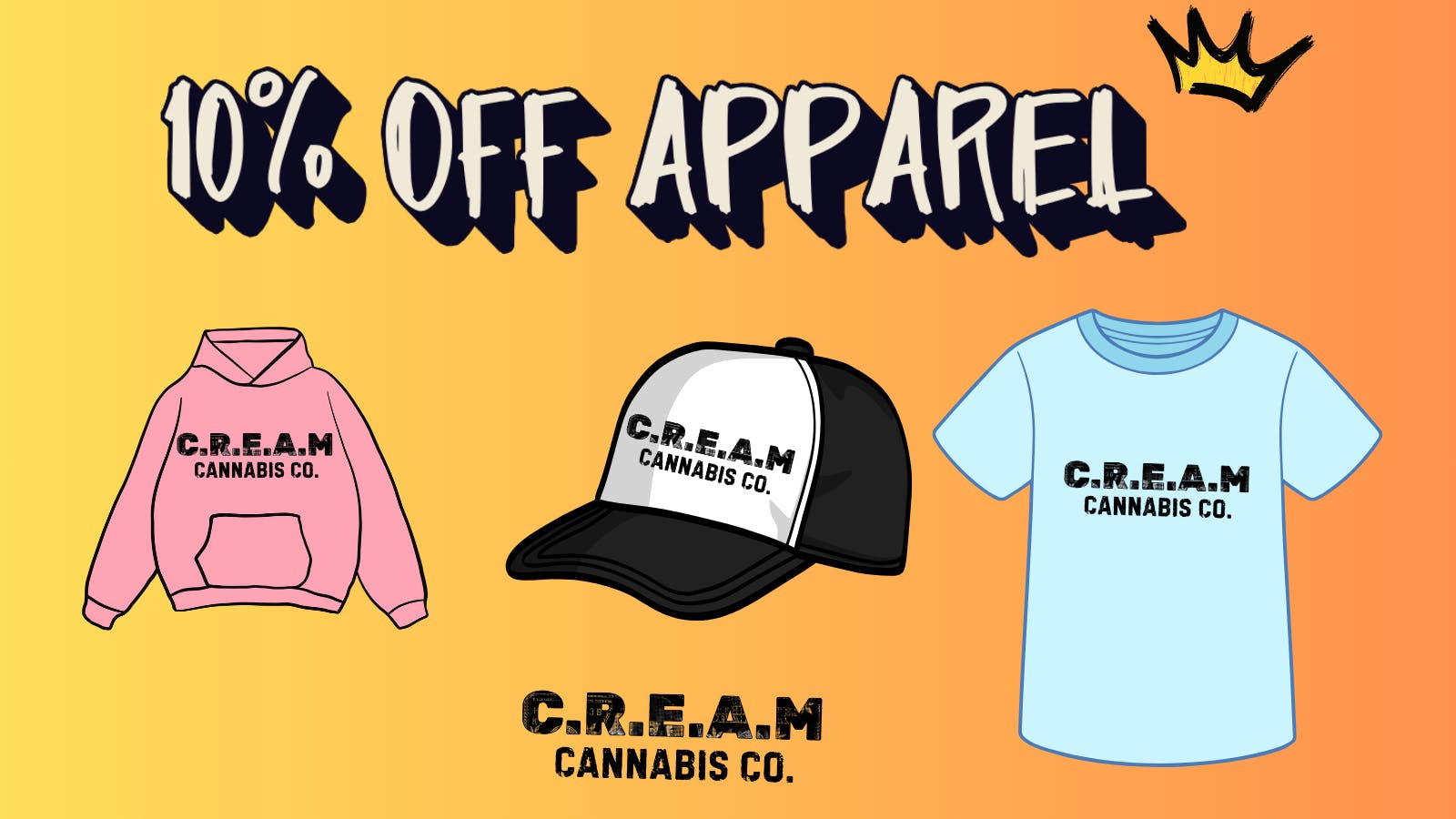 CREAM 10% OFF ALL Apparel!
