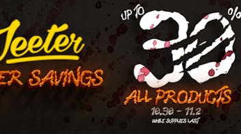 Pettals Charlton Killer Savings : 30% Off All Jeeter Products!