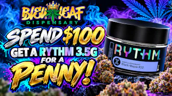 Bleu Leaf Delivery Spend $100, Get a Rythm 3.5g For a Penny!