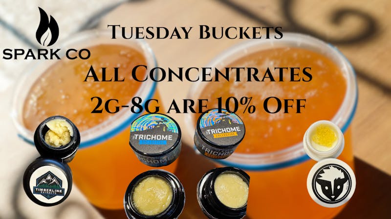Spark Co Trichome Tuesday ~ 10% Off All Buckets!