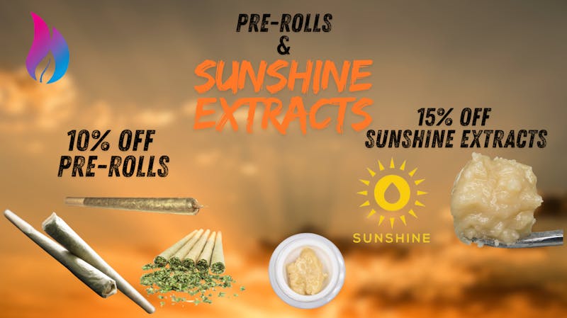 Spark Co 15% Off All Sunshine Extracts and 10% Off PreRolls