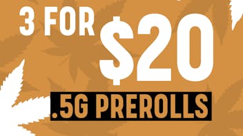 Local Cannabis Company Notorious 3 for $20 .5g pre-rolls