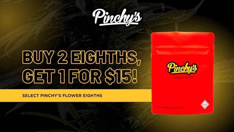 Local Cannabis Company Buy 2, Get 1 for $15 on Pinchy's Eighths