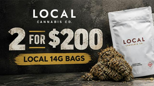 Local Cannabis Company Local 14g Flower Bags 2 for $200