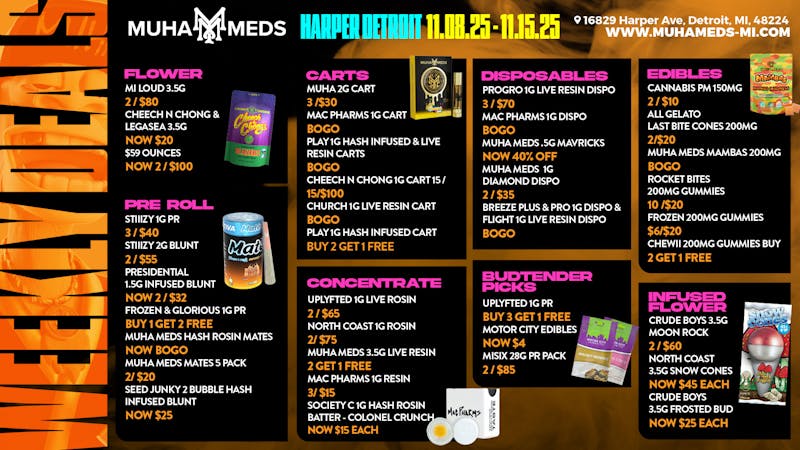 Muha Meds Detroit 🔥 Muha Meds Harper Detroit Weekly Deals Are Here!
