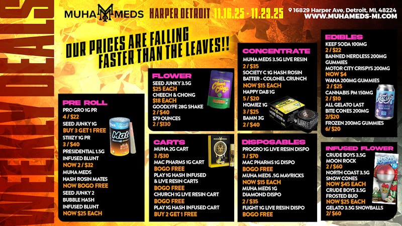 Muha Meds Detroit 🔥 Muha Meds Detroit Weekly Deal Drop! 🔥